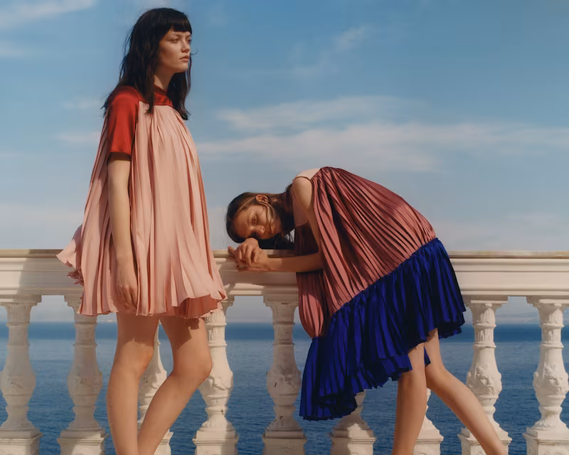 Roksanda Malene Pleated Mini Dress