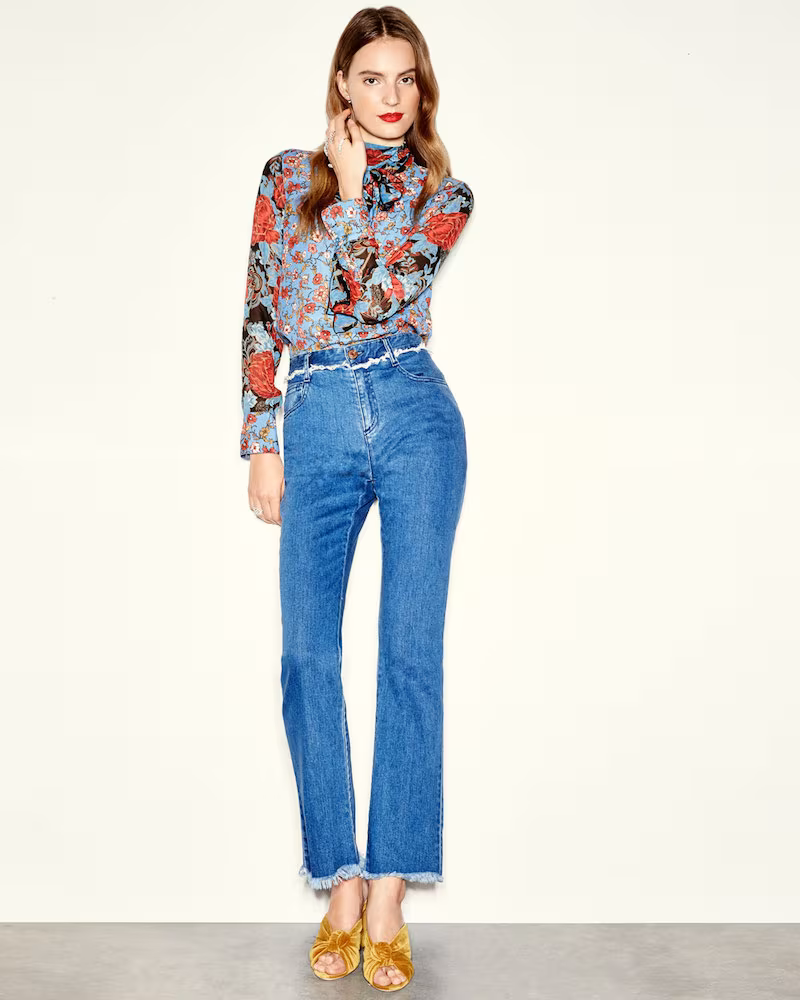 See by Chloé Floral-Printed Silk Top