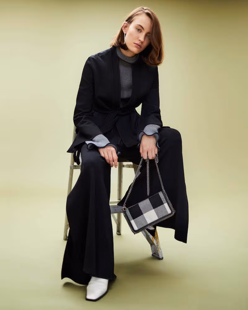 Stella McCartney Compact Knit Wide-Leg Pants