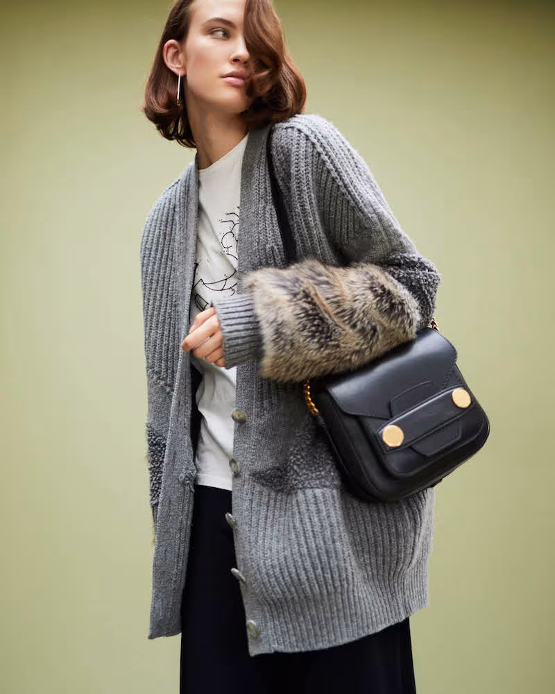 Stella McCartney Fur-Free Fur Virgin Wool Cardigan