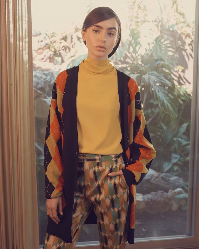 Stella McCartney Oversized Argyle Wool Cardigan