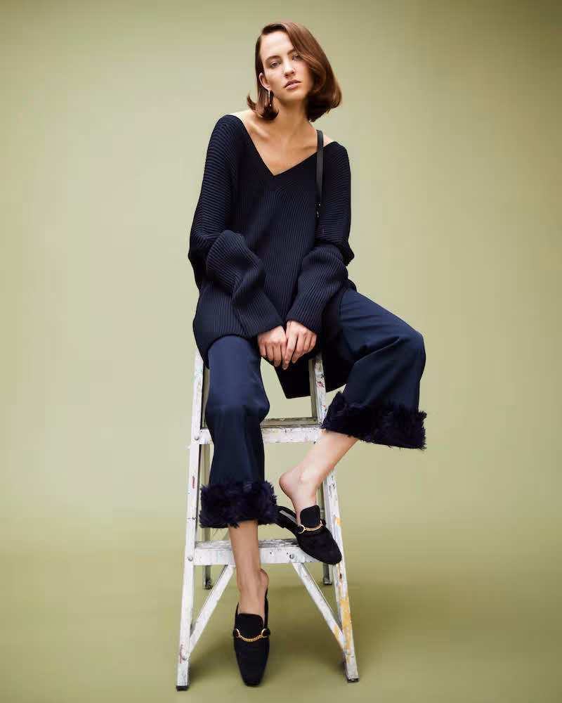 Stella McCartney Wool Oversized V-Neck Sweater