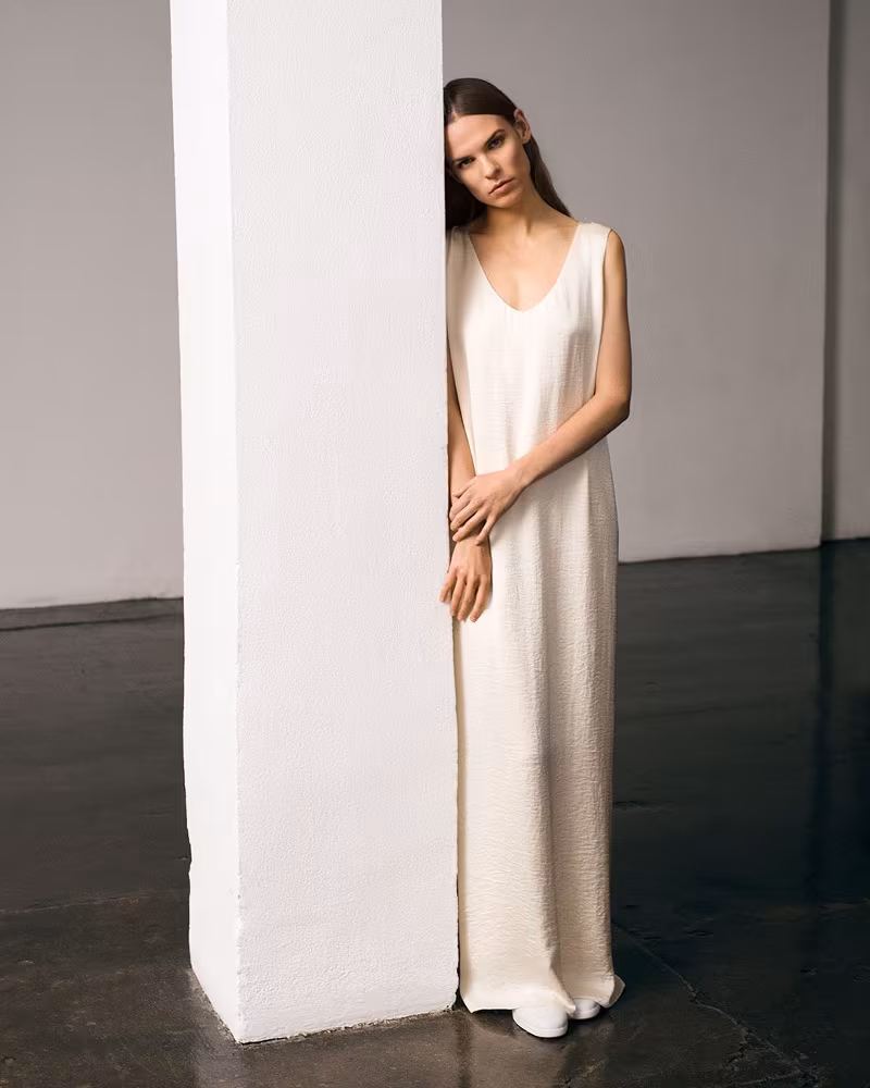 The Row Yellin Stretch-Cady Column Dress