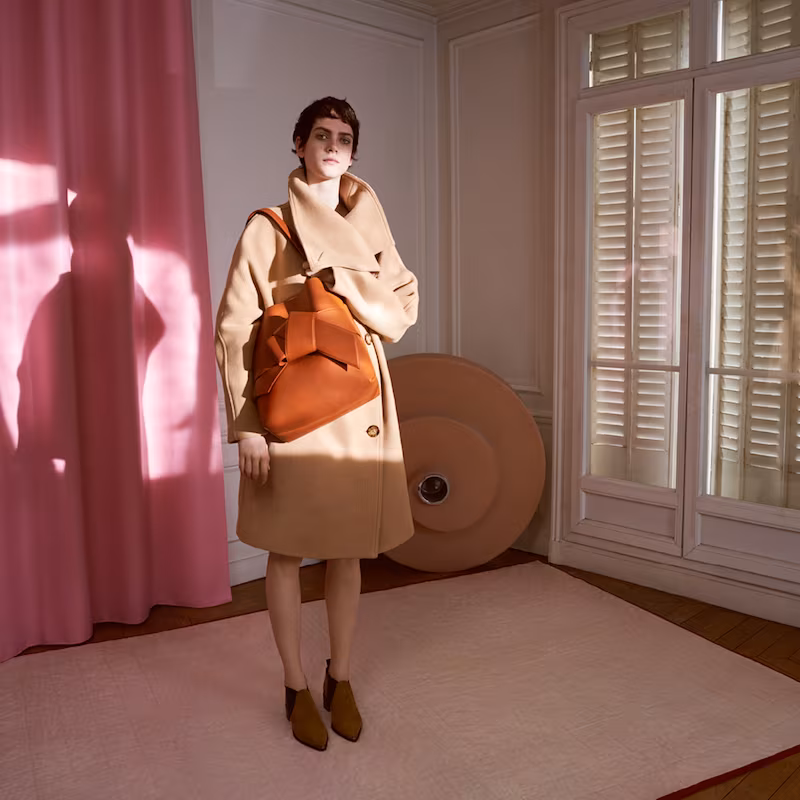 mytheresa.com x Acne Studios Musubi Leather Shopper in Cognac