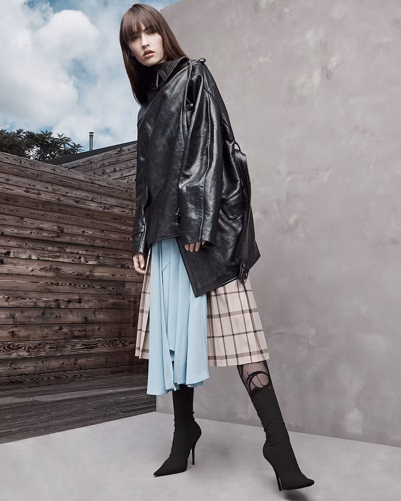 Balenciaga Asymmetric Leather Jacket
