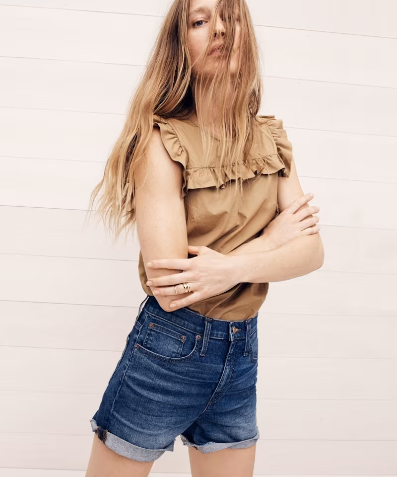 J.Crew Ruffled-Bib Top