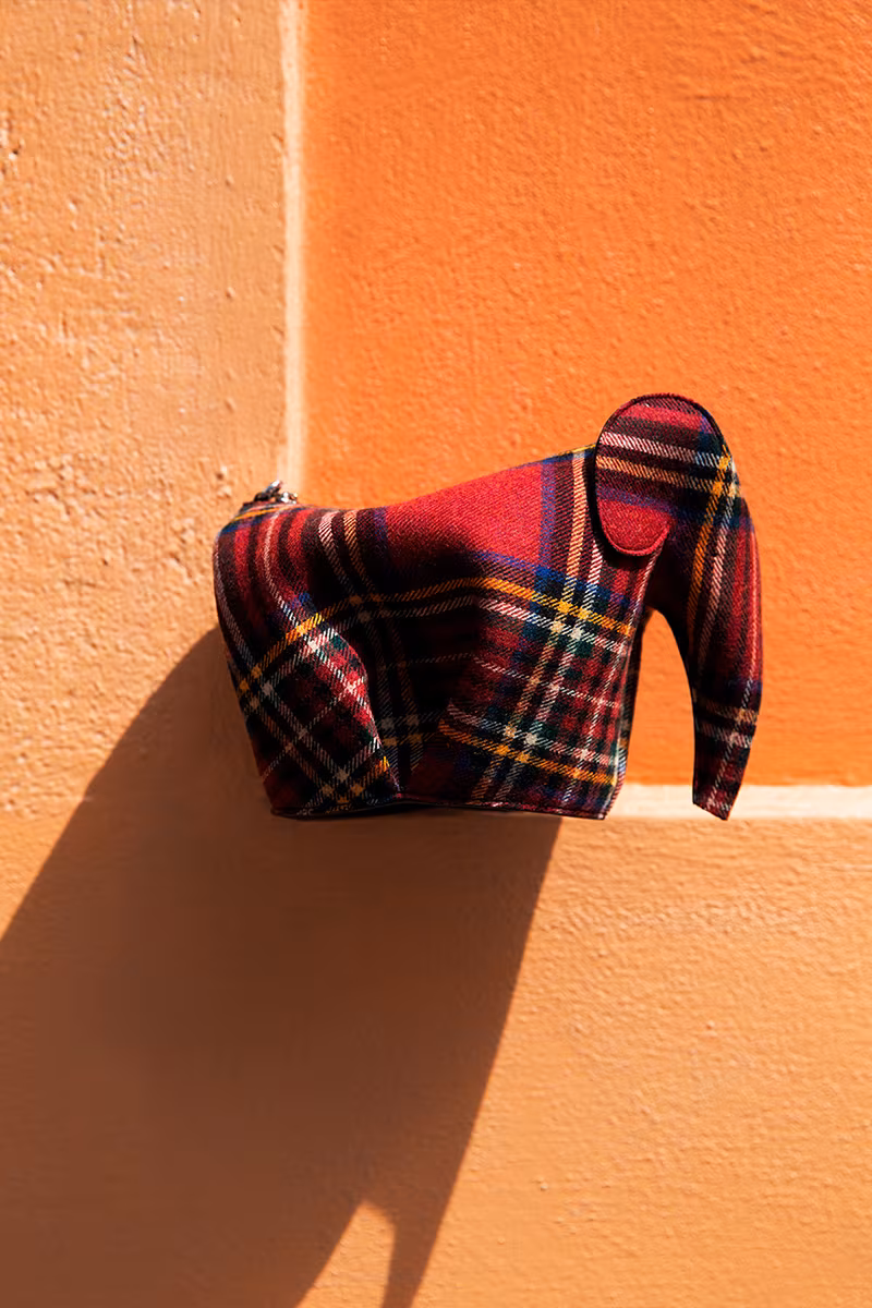 Loewe Tartan Elephant Shoulder Bag