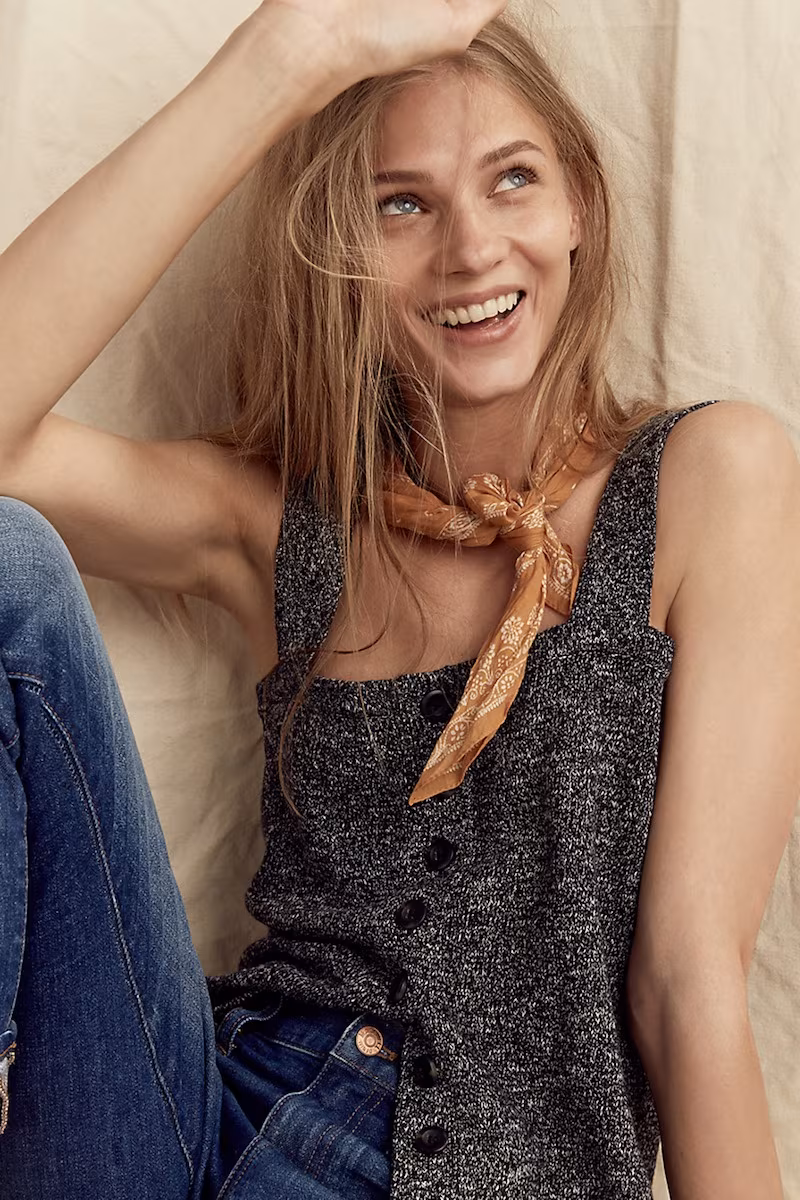 Madewell Button-Front Sweater-Tank