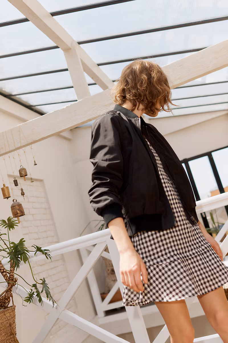 Madewell Gingham Ruffle Dress