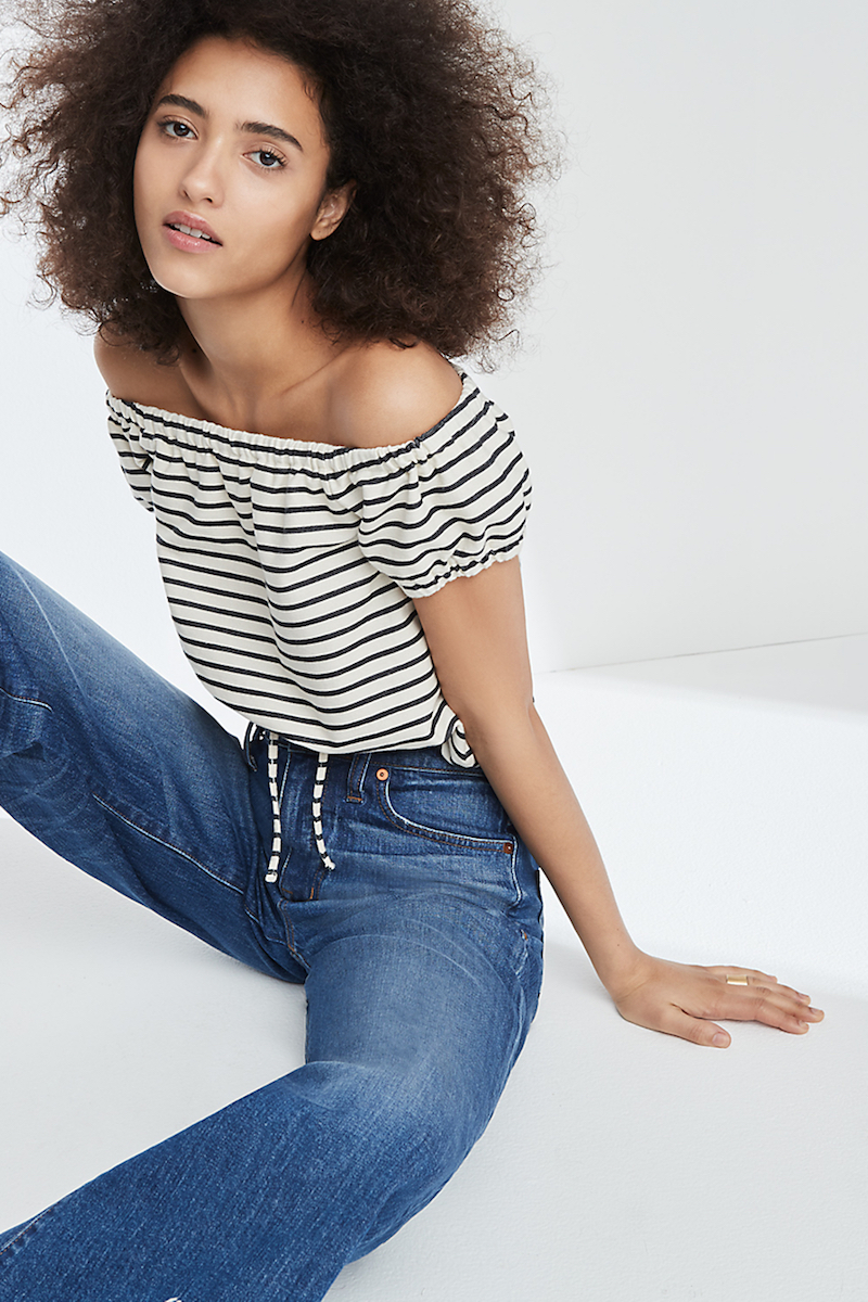 Madewell Striped Melody Off-The-Shoulder Top