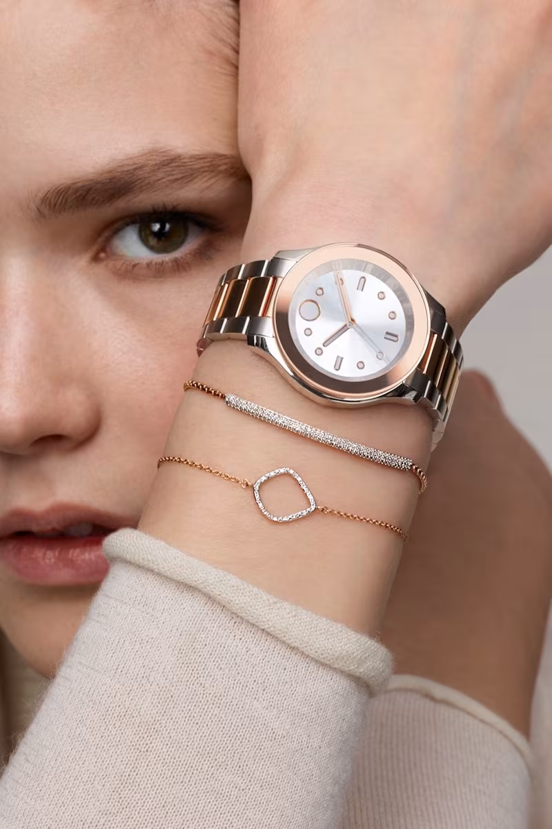 Movado 38mm Bold Two-Tone Bracelet Watch