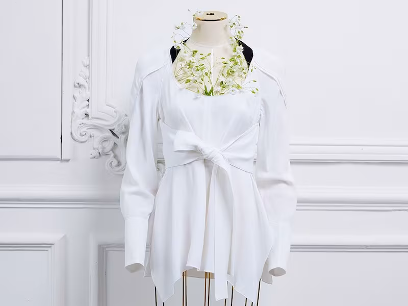 Proenza Schouler Crepe Waisted Top