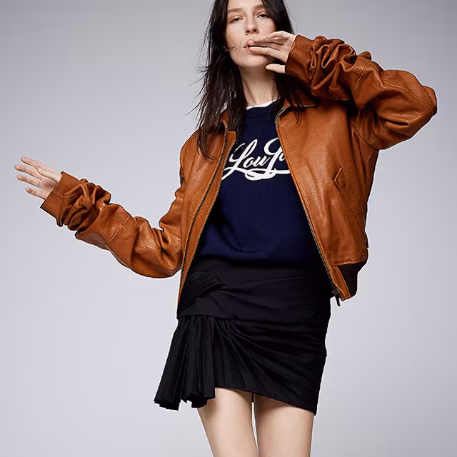 Saint Laurent Leather Bomber Jacket