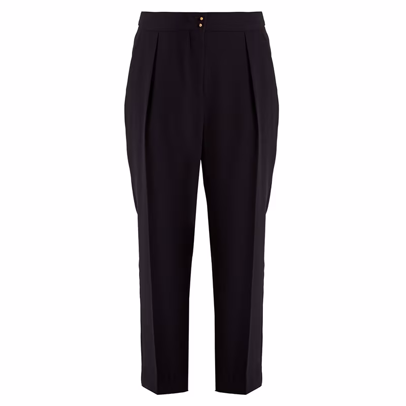 See by Chloé High-Rise Tapered-Leg Crepe Trousers