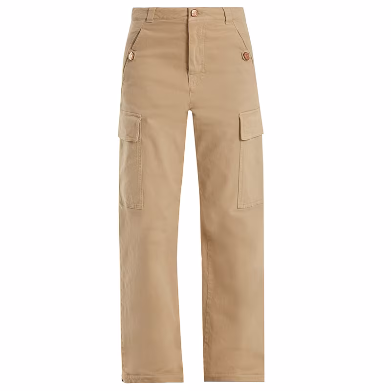 See by Chloé Wide-leg cotton-blend trousers