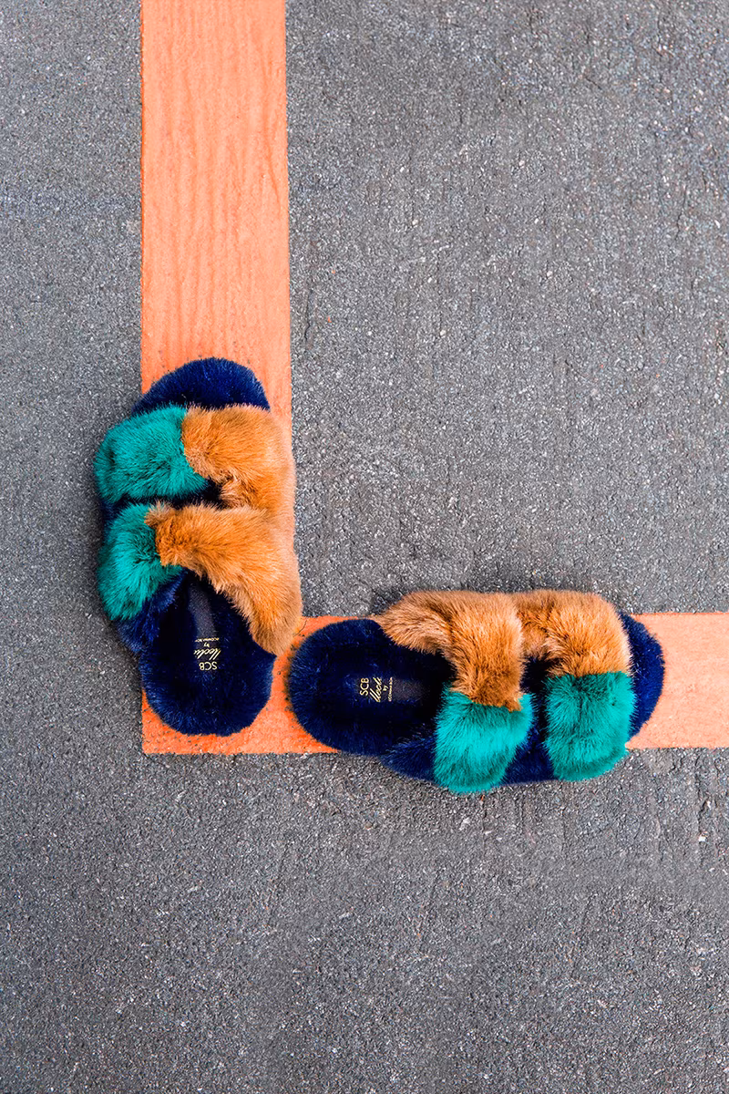 Suecomma Bonnie 20mm Faux Fur Slide Sandals