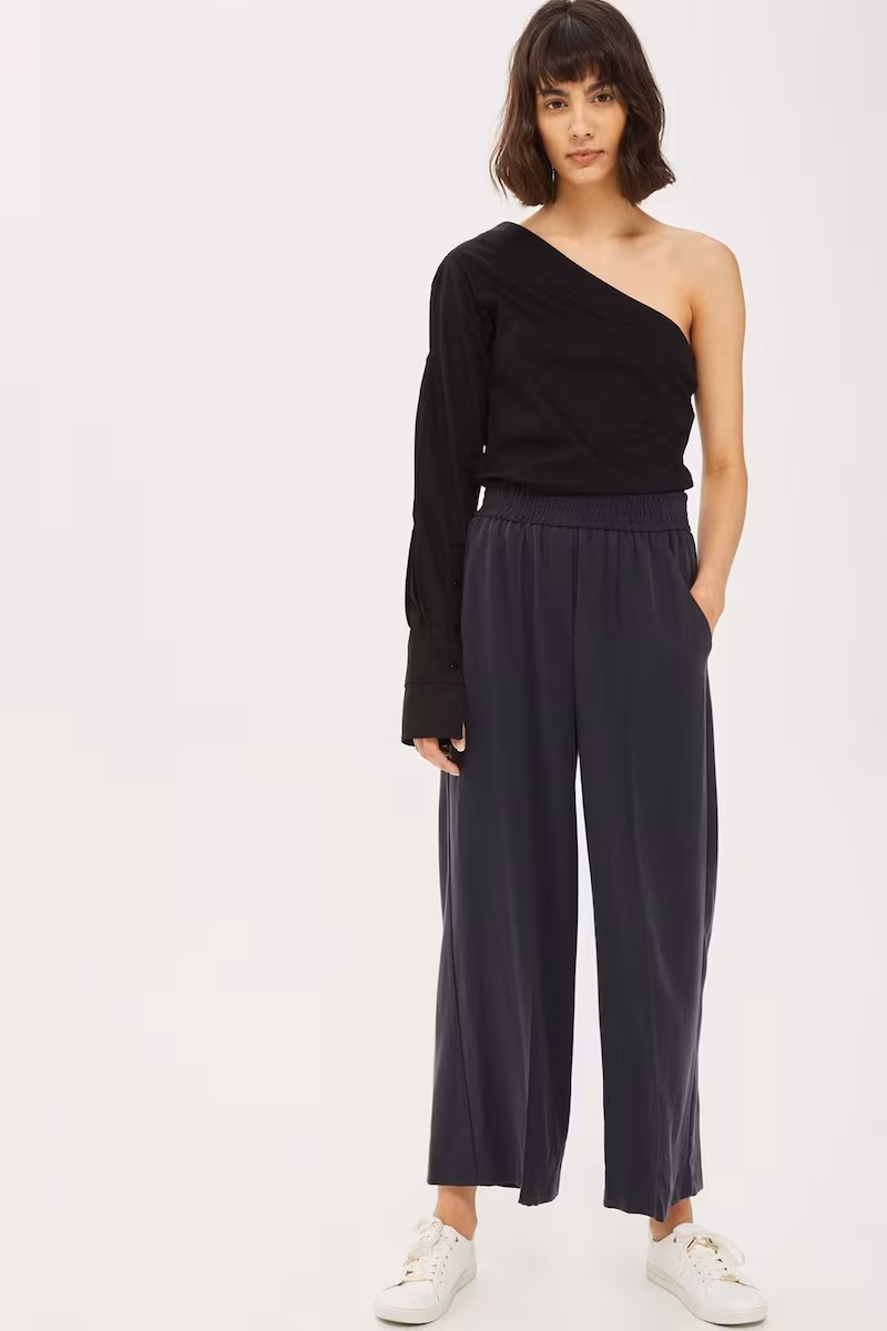 Topshop One-Shoulder Jersey Shirt