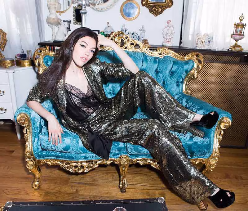 Alice + Olivia Racquel High-Waist Wide-Leg Sequin Pants
