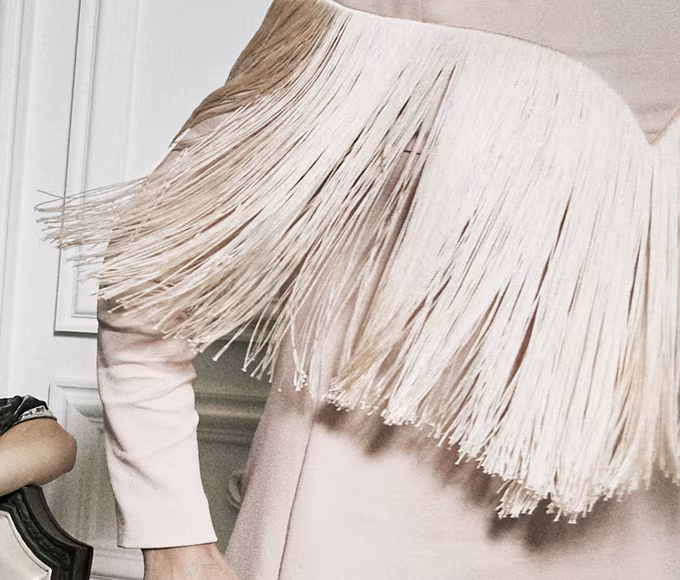 Carven Fringe Sheath Dress