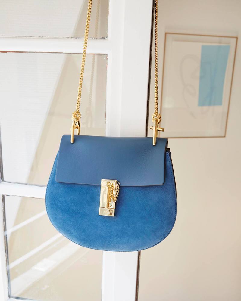 Chloé Drew Small Suede and Leather Cross-Body Bag