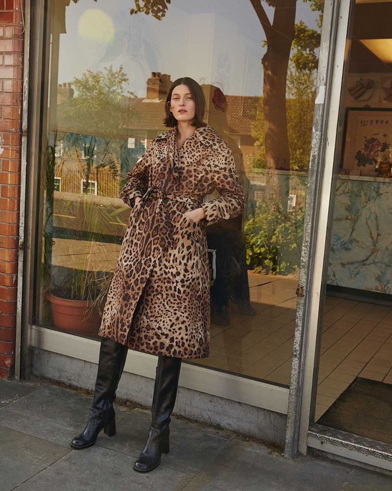 Dolce & Gabbana Leopard-Print Tie-Waist Coat
