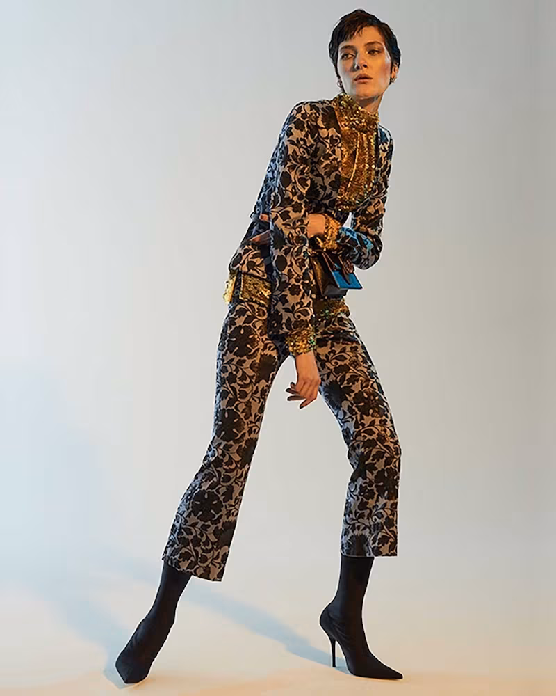 Erdem May Floral-Jacquard Jacket