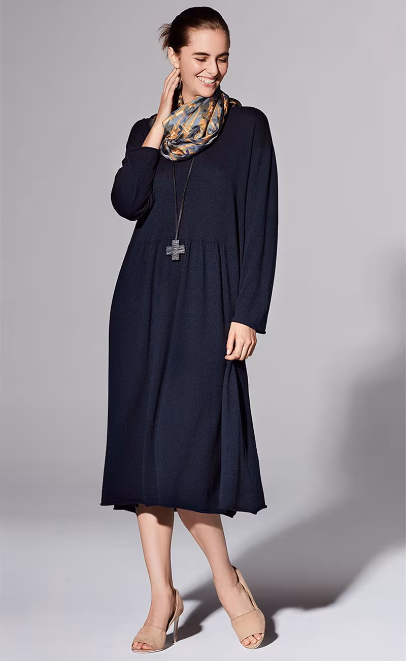 Eskandar Long-Sleeve Cashmere Dress