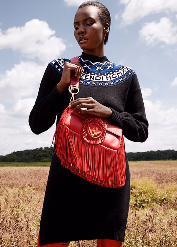 Fendi Fair Isle Wool & Cashmere Sweater Dress