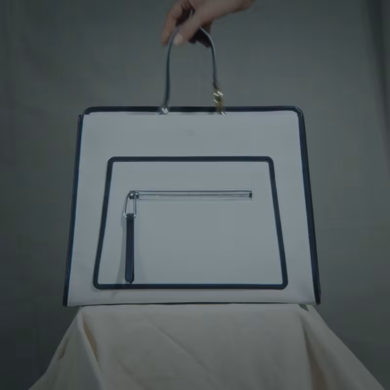 Fendi Runaway Medium Leather Tote Bag