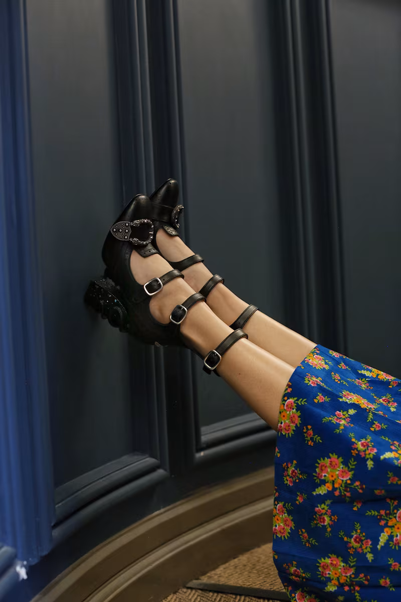 Gucci Queercore Crystal-Embellished Block-Heel Pumps