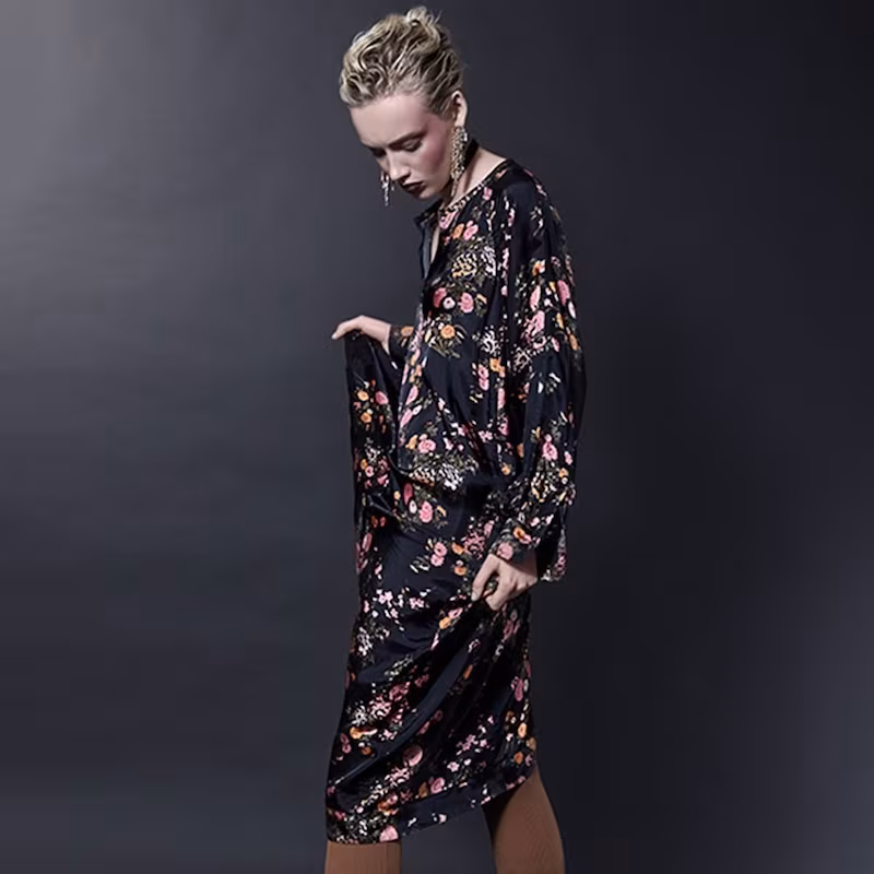 Isabel Marant Olympia Floral-Print Silk Dress