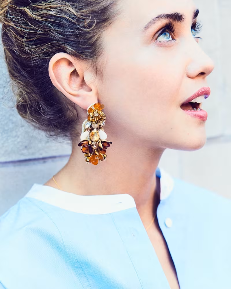 J.Crew Floral Chandelier Earrings