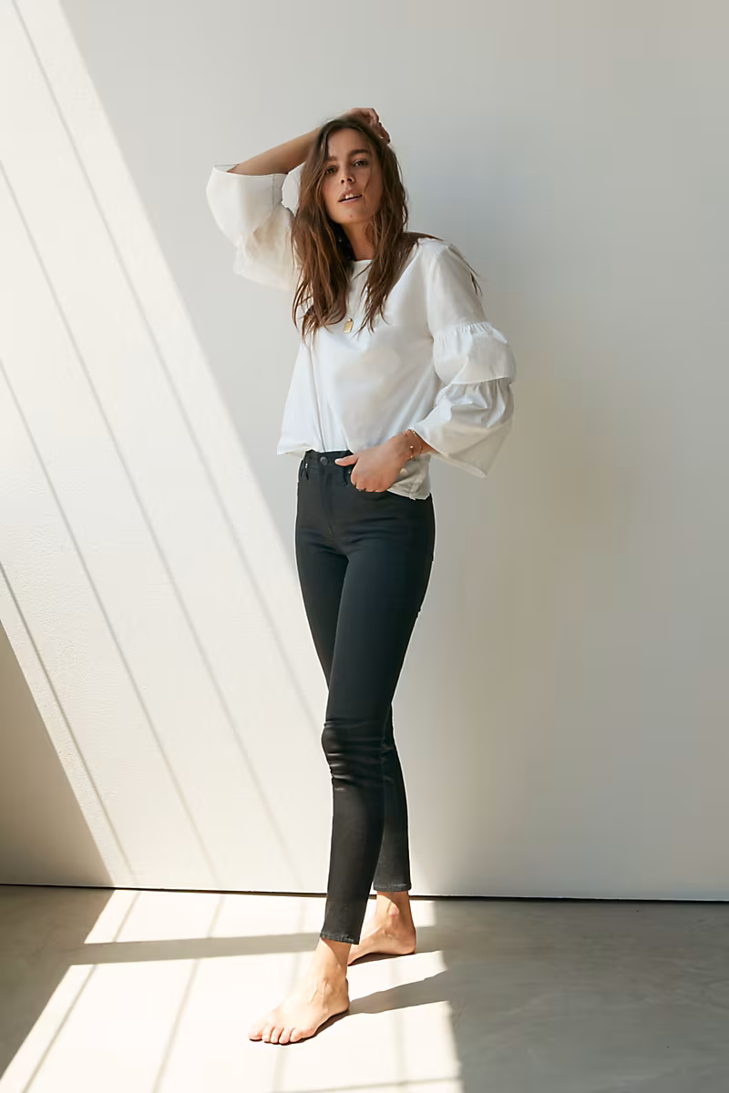 Madewell 9" High-Rise Skinny Jeans In Isko Stay Black