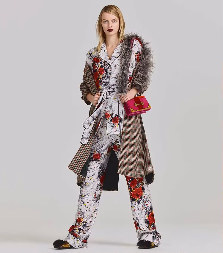 Prada Floral-Print Satin Pyjama Set