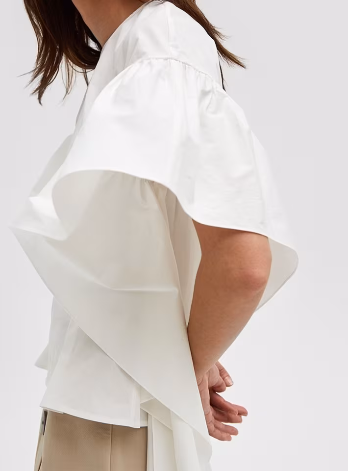 Rejina Pyo Kara Long Strip Sleeve Blouse