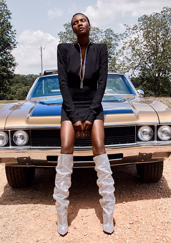 Saint Laurent Embellished Zip-Front Dress