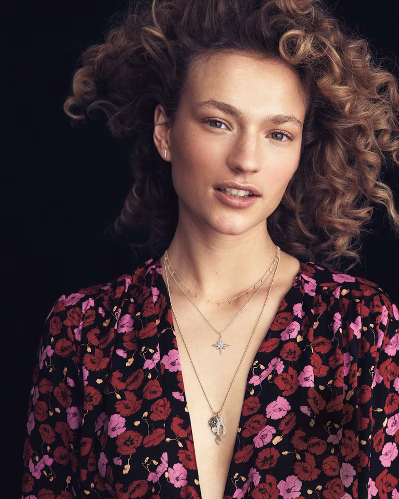 Sydney Evan Love, Luck & Protection Charm Necklace with Diamonds