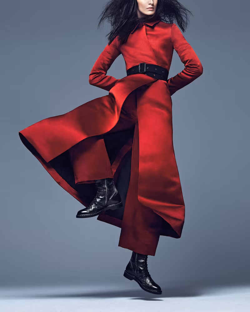 THE ROW Neyton Long Silk Satin Coat