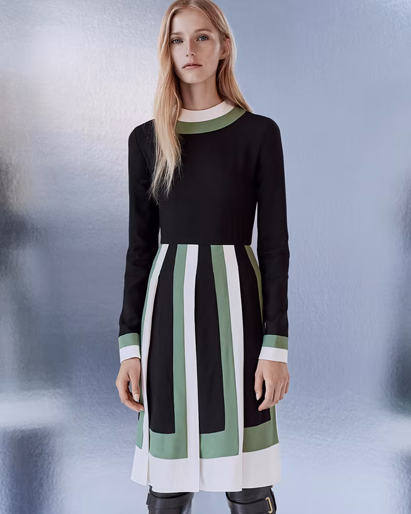 Valentino Pleated Cady Dress