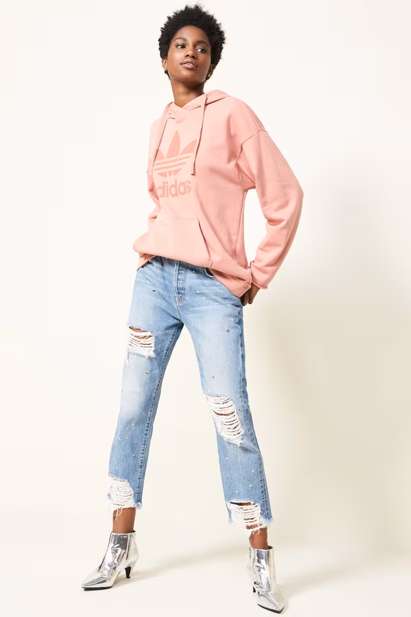 7 For All Mankind Josefina Studded Destroyed Jeans