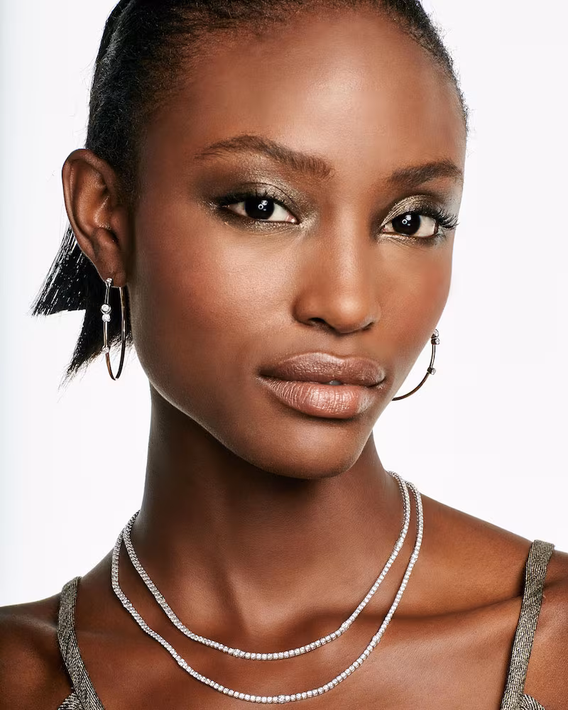 A. Link Diamond Riviera Necklace in 18K White Gold, 16"