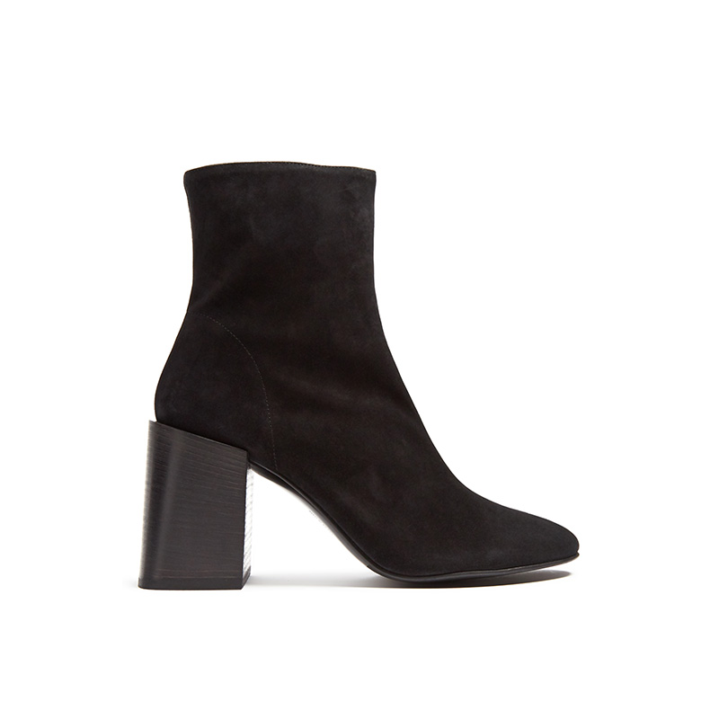 Acne Studios Saul Square-Heel Suede Ankle Boots