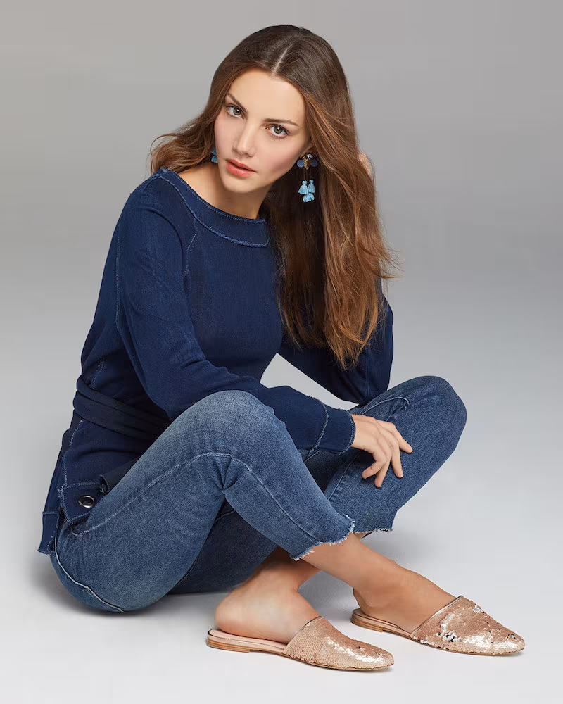 Acynetic Loren Mid-Rise Cigarette-Leg Jeans