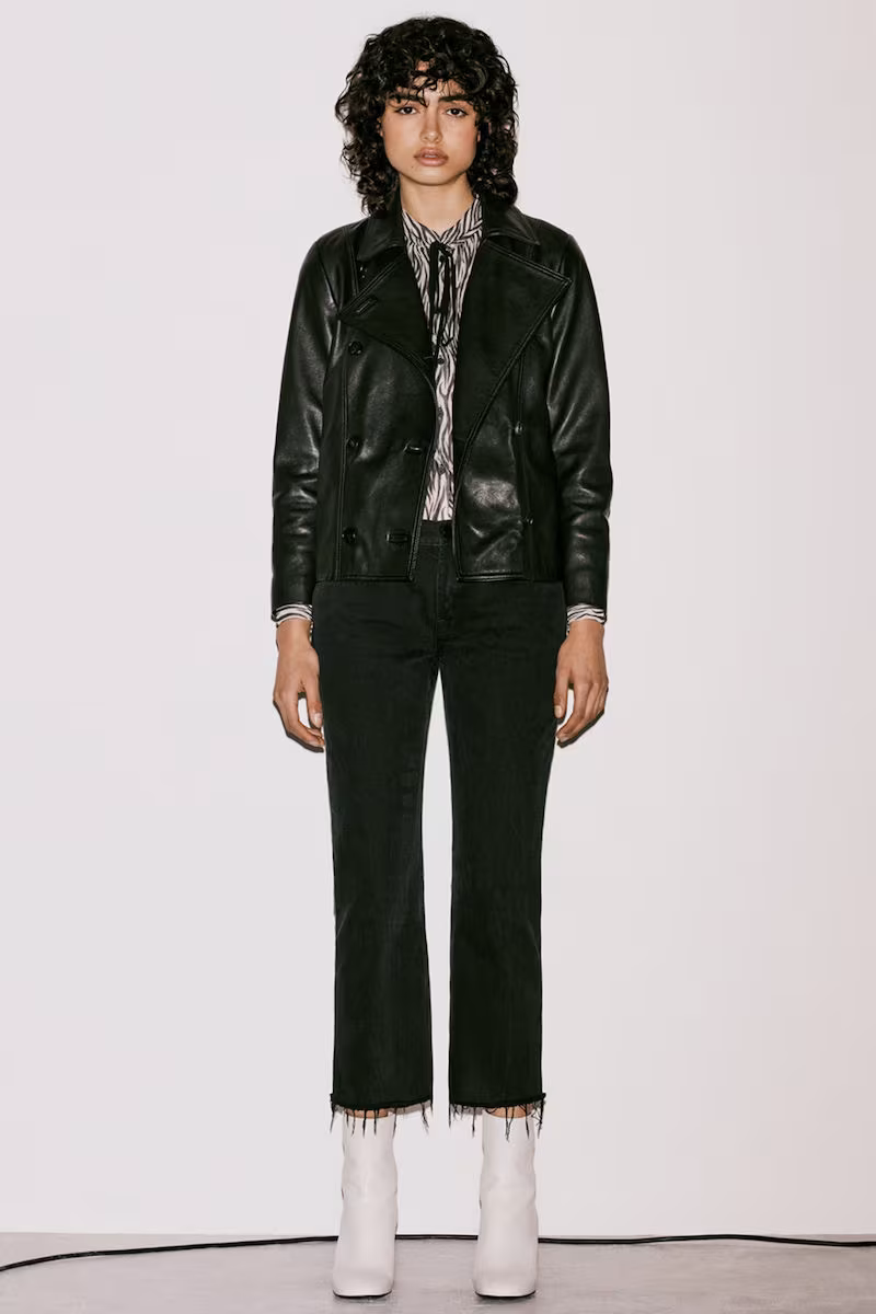 AllSaints Deebee Leather Blazer
