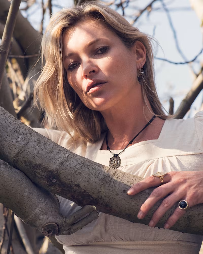 Ara Vartanian x Kate Moss Diamond, Ruby & Gold Necklace