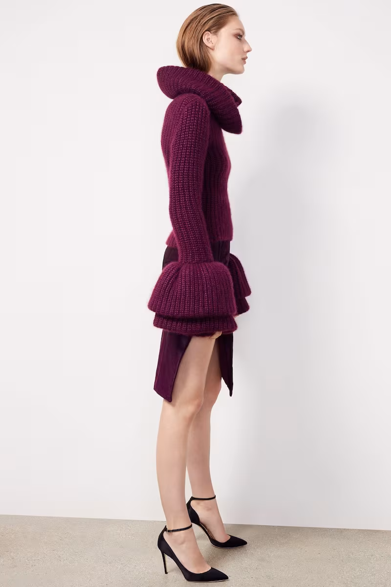 Brandon Maxwell Silk, Mohair & Cashmere Turtleneck Sweater