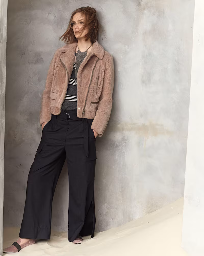 Brunello Cucinelli Castarino Fur Moto Jacket