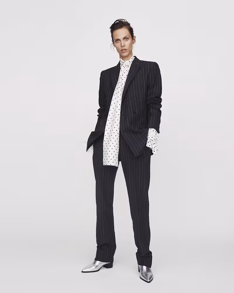 Connolly Striped Double-Breasted Cotton Suit