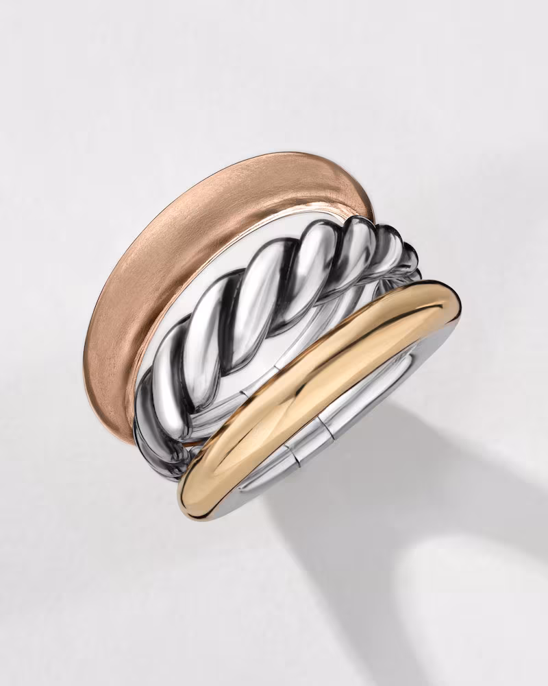 David Yurman Pure Form Three-Row Band Ring