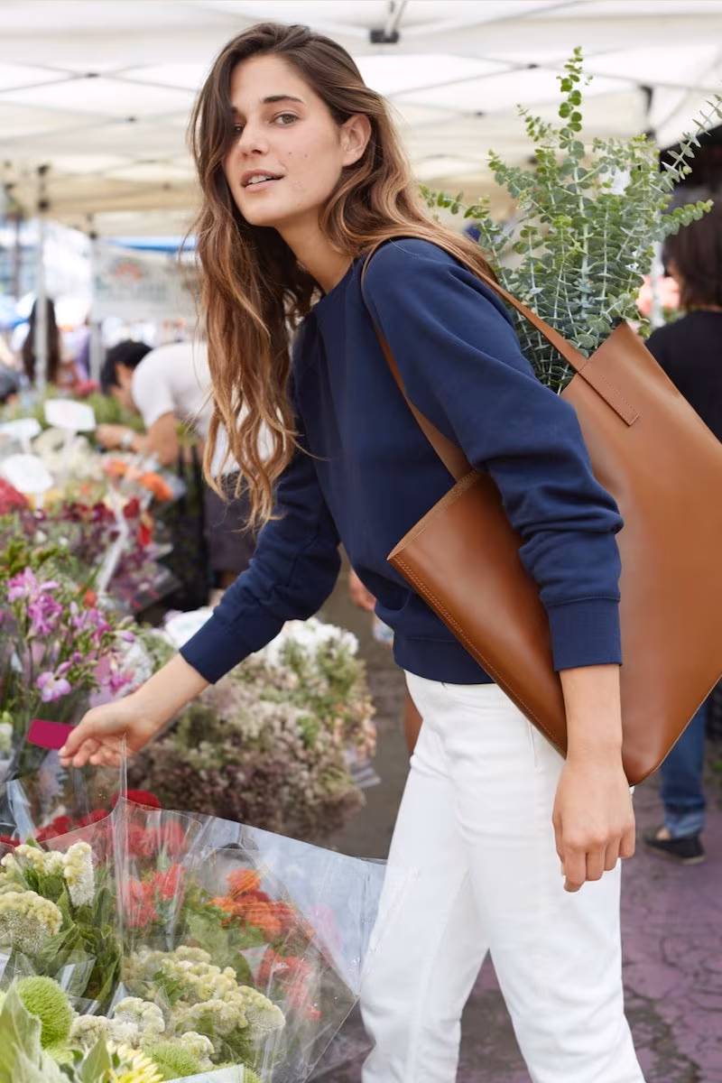 Everlane Day Market Tote in Cognac